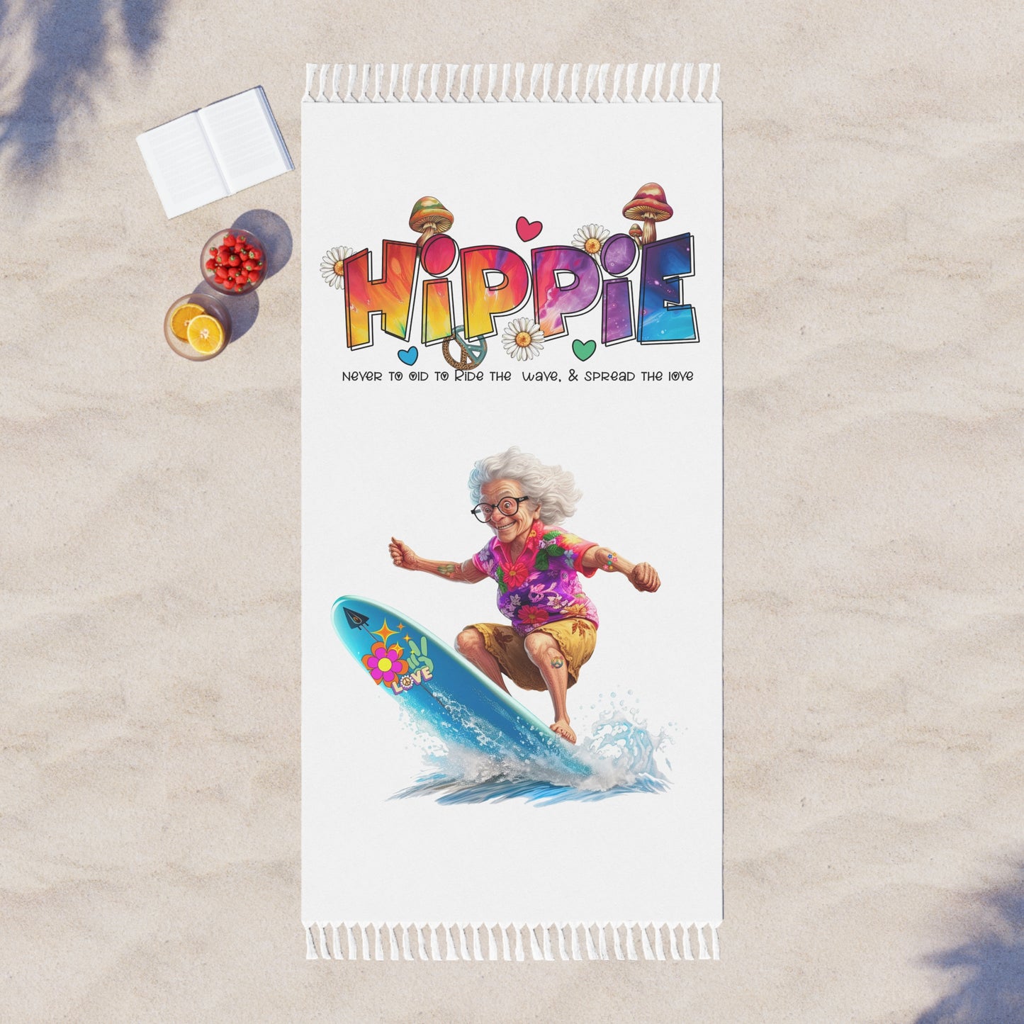 Hippie Boho Beach Towel - Perfect for Summer, Surfing, Festivals, Pool Days, Gifts for Beach Lovers, Colorful Beach Decor