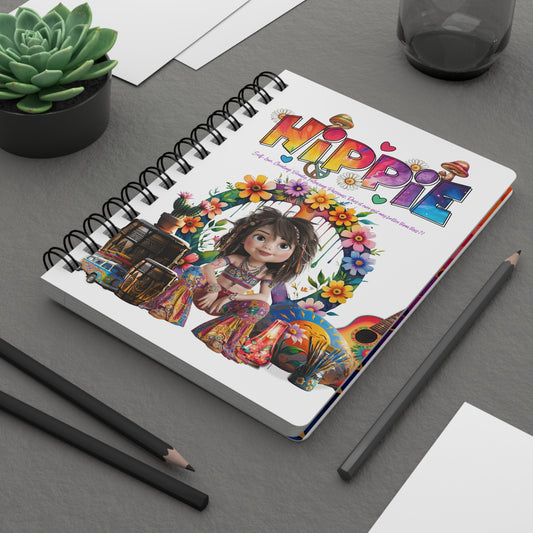 Hippie Inspired Spiral Bound Journal - Perfect for Creative Souls, Gift for Writers, Sketchbook, Travel Diary, Affirmation Journal