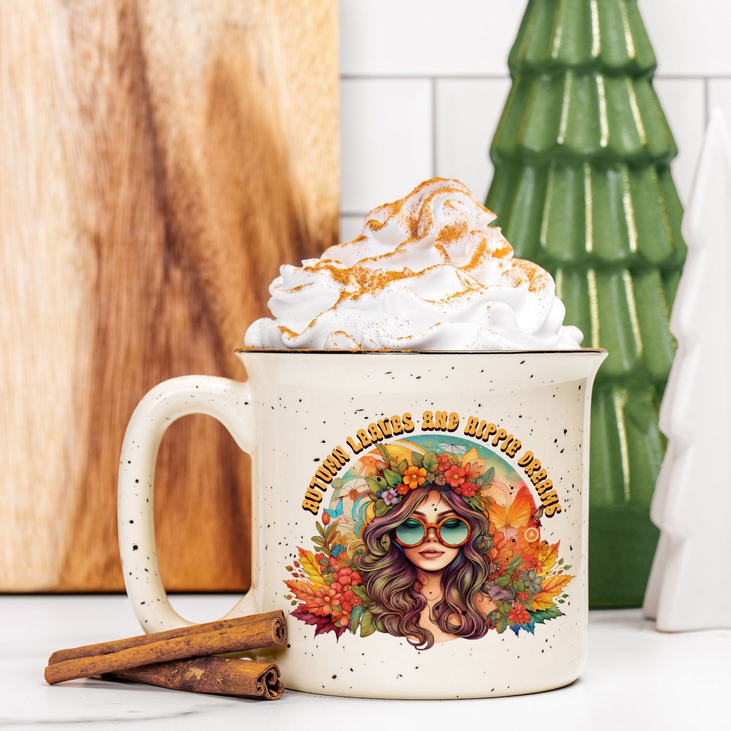 Ceramic Camp Mug Speckled Cream 13oz