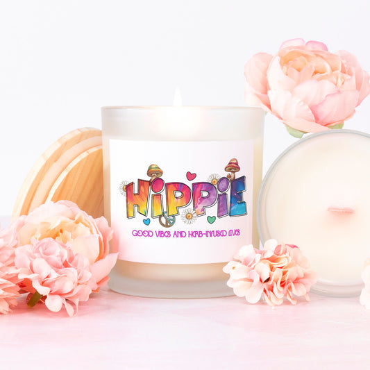 Candle Frosted (Pink Wick) Glass