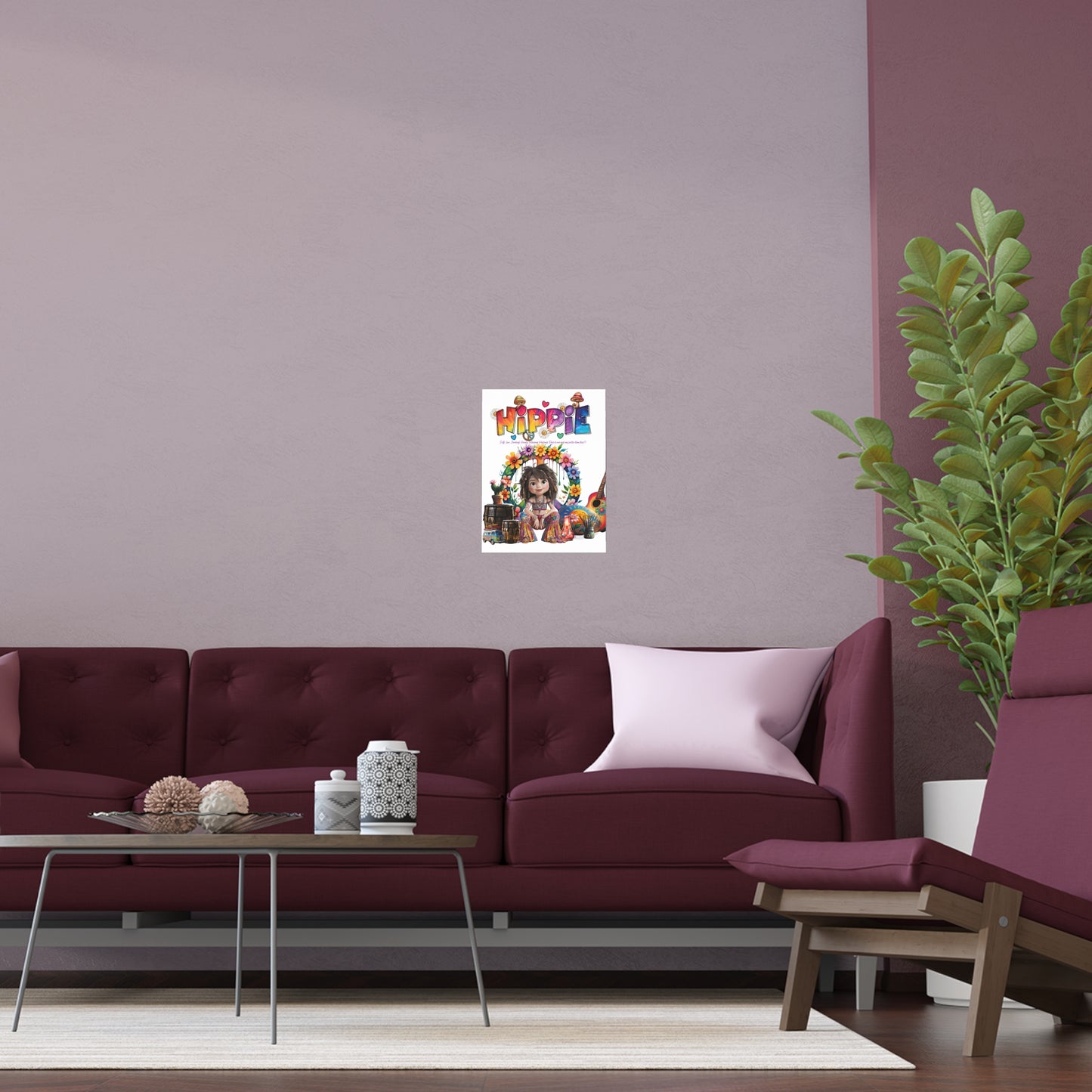 Colorful Silk Poster, Hippie Wall Art, Bohemian Decor, Indoor Outdoor Wall Hanging, Psychedelic Artwork, Funky Gift Idea