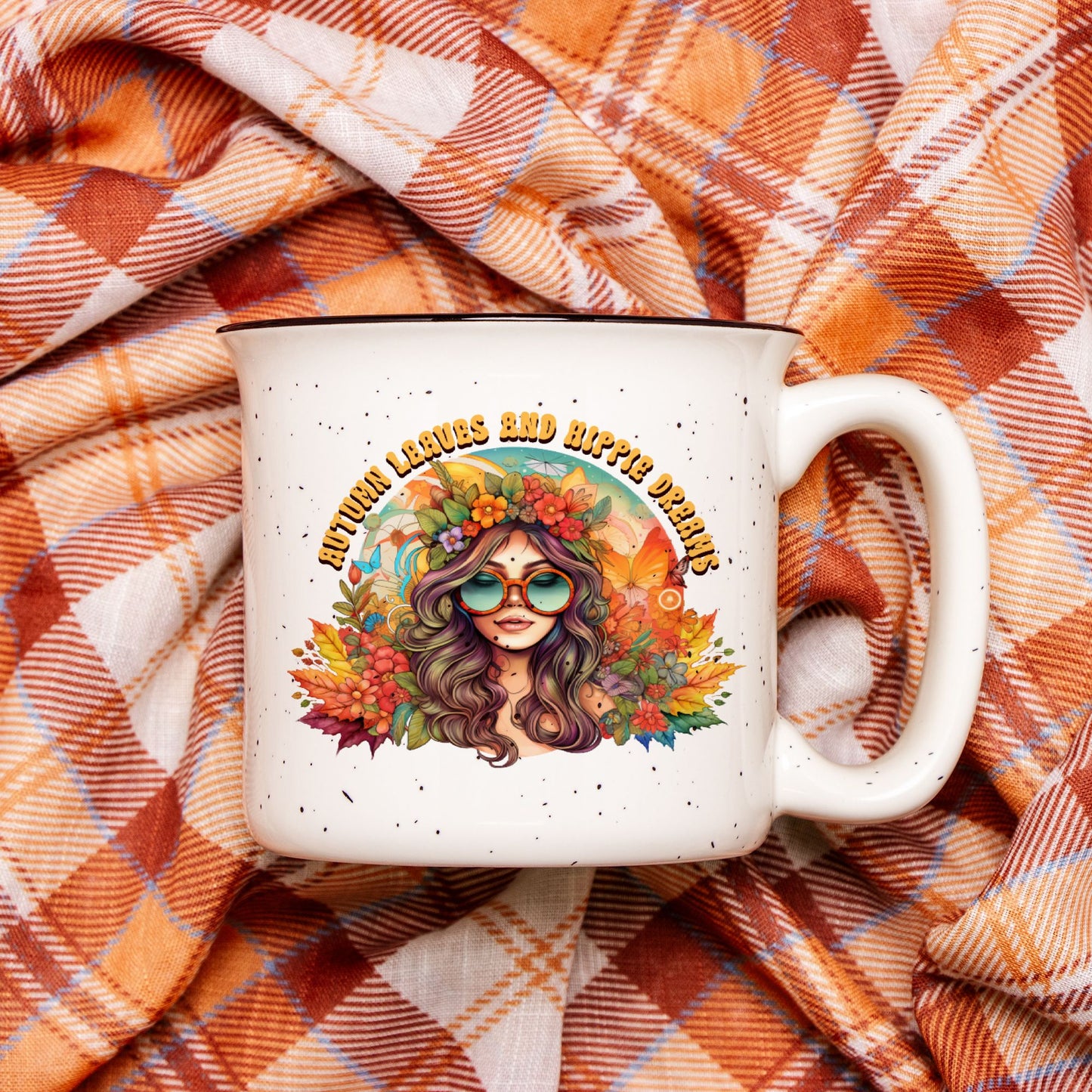 Ceramic Camp Mug Speckled Cream 13oz