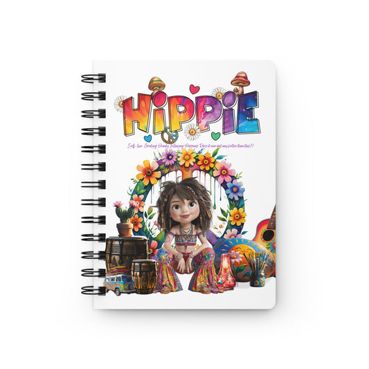 Hippie Inspired Spiral Bound Journal - Perfect for Creative Souls, Gift for Writers, Sketchbook, Travel Diary, Affirmation Journal