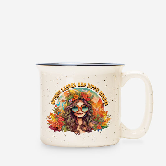 Ceramic Camp Mug Speckled Cream 13oz