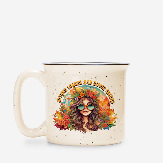 Ceramic Camp Mug Speckled Cream 13oz