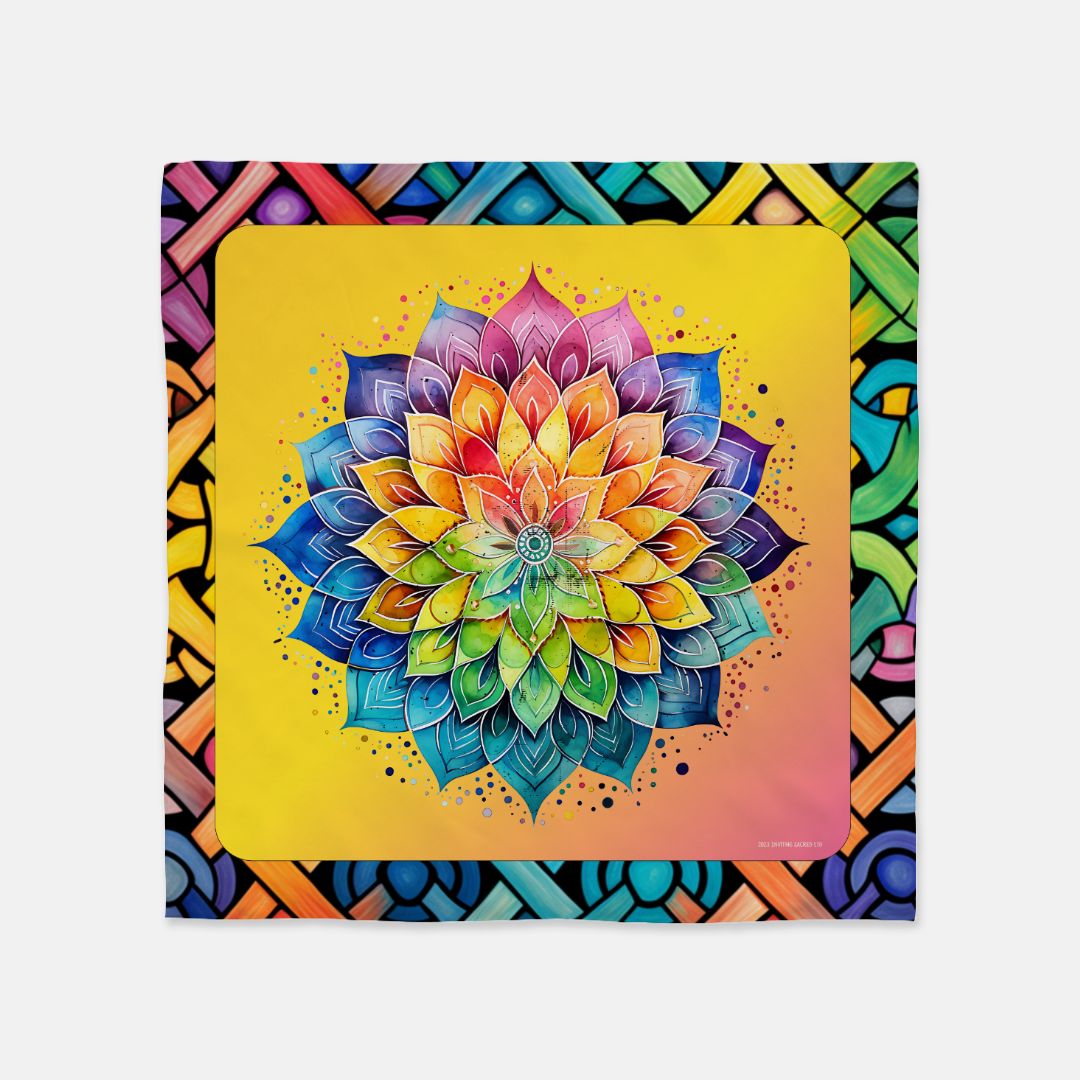Celtic design tarot / altar cloth / Bandana Scarf. Fun and colorful design