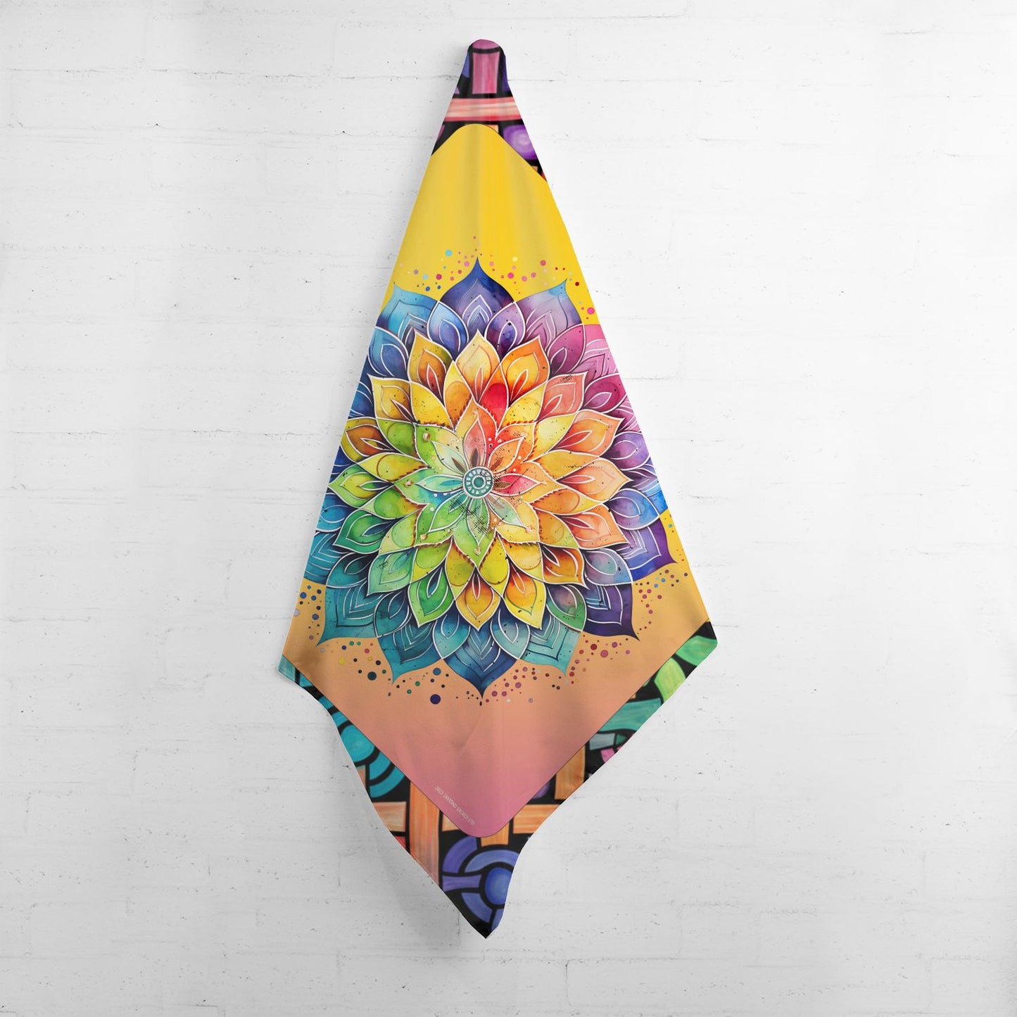 Celtic design tarot / altar cloth / Bandana Scarf. Fun and colorful design