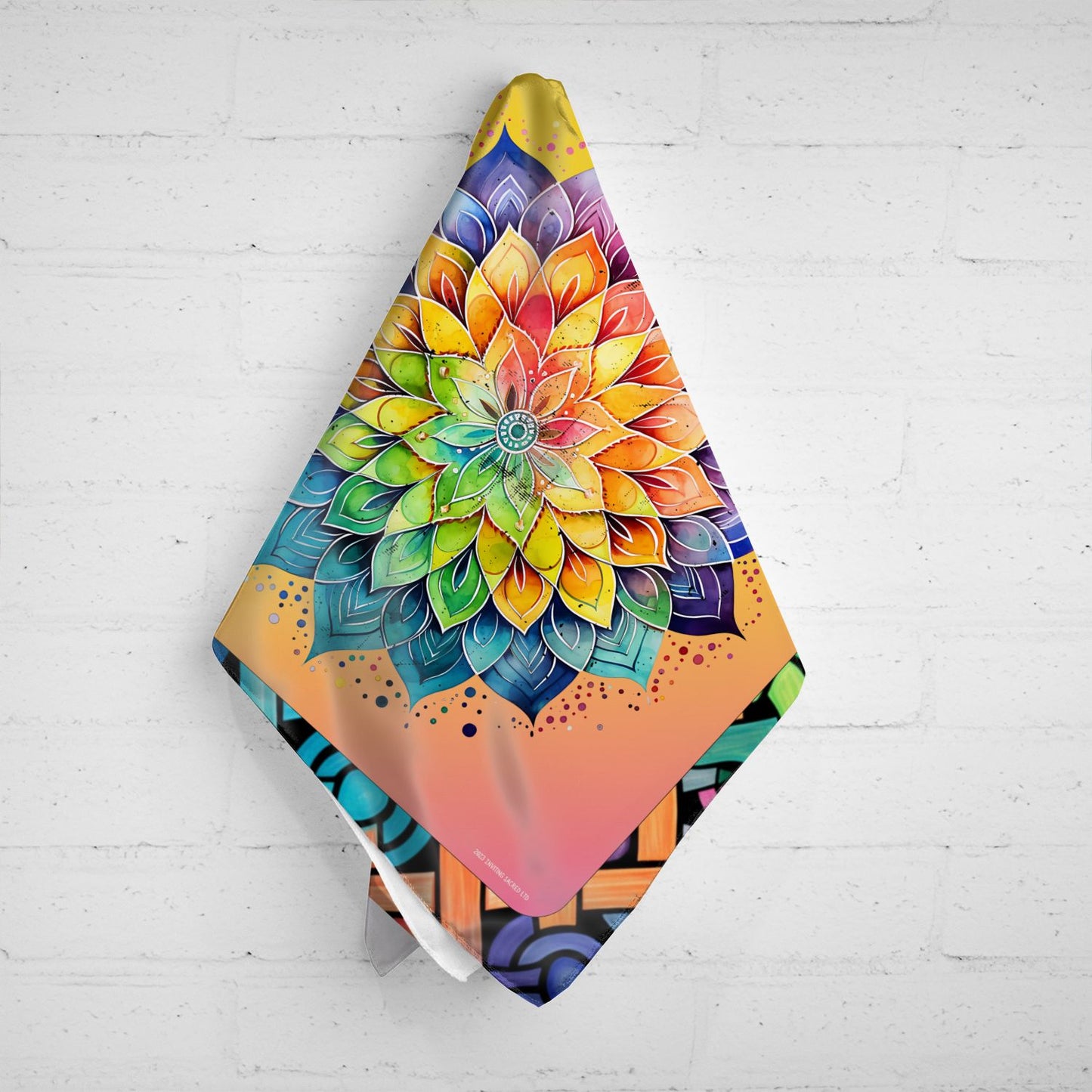 Celtic design tarot / altar cloth / Bandana Scarf. Fun and colorful design